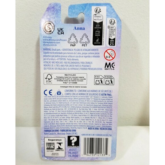 Disney Frozen Doll Anna  3.5" Mini Princess New and Sealed Collectible - Picture 2 of 3